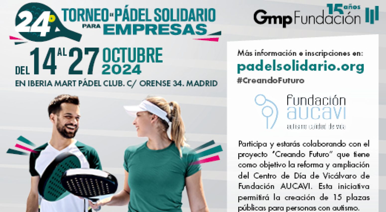 El 24º Torneo de Pádel Solidario abre el plazo para la inscripción de empresas