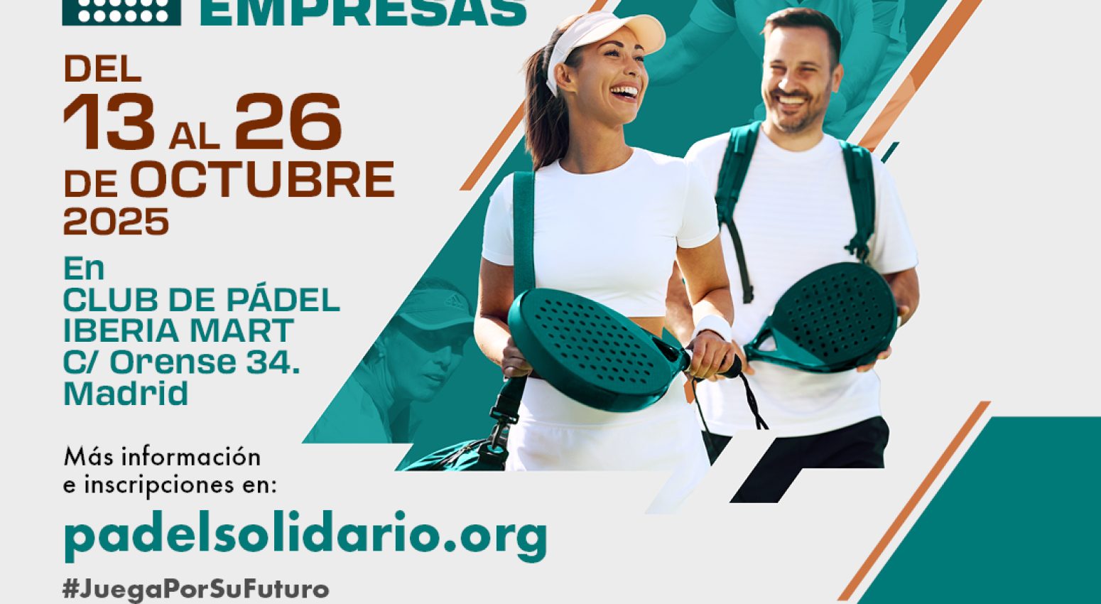 Inscribe a tu empresa en el 25º Torneo de Pádel Solidario para Empresas